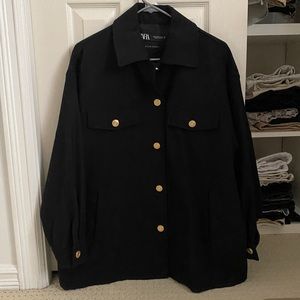 Oversized jacket w/ gold details